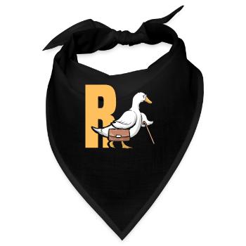 Rente R Ente Rentner Lustiges Geschenk Ruhestand - Bandana - Schwarz - Vorne