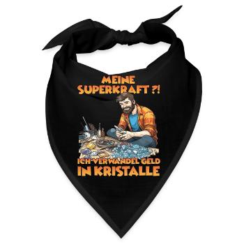 Kristall Glitzern Kristall Fans Kristallzüchter - Bandana - Schwarz - Vorne
