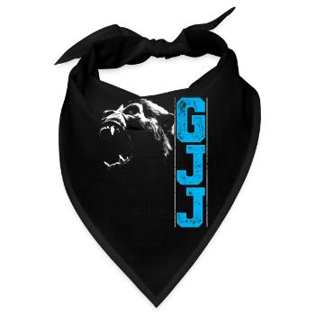 Guerilla Jiu Jitsu Gorilla Head BJJ Geschenk - Bandana - Schwarz - Vorne