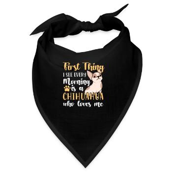 Chihuahua Hund Hundeschule Hundehalter Geschenk - Bandana - Schwarz - Vorne