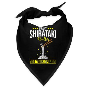 Shiritaki Nudeln - Bandana - Schwarz - Vorne