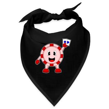 Poker Pokerchips Pokerkarten - Bandana - Schwarz - Vorne