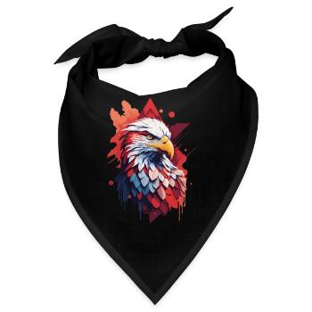 Adler Wappen Ästhetik Vogel Stolz Design - Bandana - Schwarz - Vorne