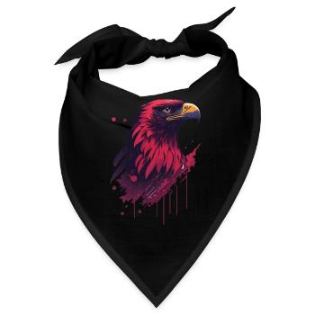 Adler Stolz Sport und Nation Wappen Maskottchen - Bandana - Schwarz - Vorne