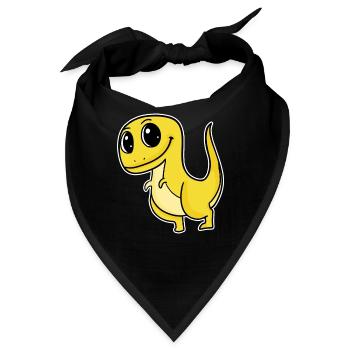 Dinosaurier Motiv - Bandana - Schwarz - Vorne