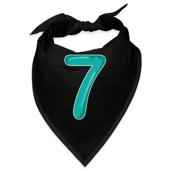7 - Sieben - Bandana - Schwarz - Vorne
