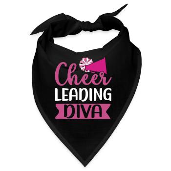 Cheerleadermädchen Cheerleading Jubel Jugend - Bandana - Schwarz - Vorne