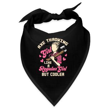Axe Throwing Girl Like A Regular Girl Thrower Hatc - Bandana - Schwarz - Vorne