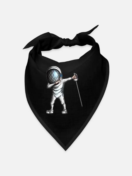 Fechtkunst Degen Kampf Fechtform Degenfechten - Bandana - Schwarz - Vorne
