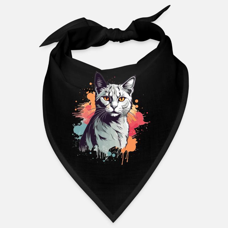 Süße graue Katze Bandana