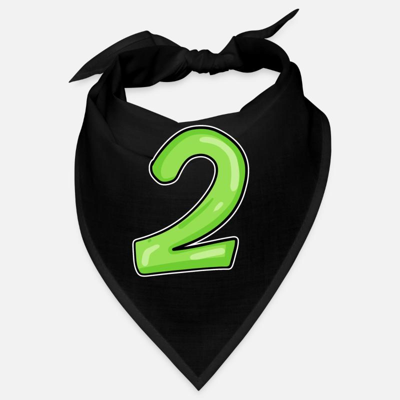 2 - Numéro - Numéro Deux - 2 vert Bandana