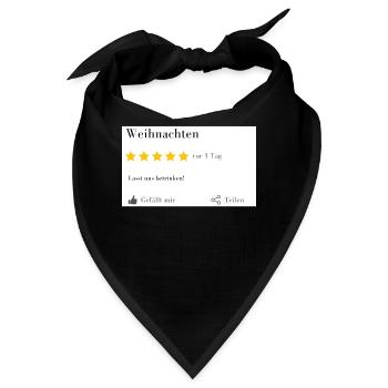Weihnachten... lasst uns betrinken! - Bandana - Schwarz - Vorne