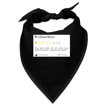 Frag mich nich, ob ich noch einen Glühwein möchte. - Bandana - Schwarz - Vorne