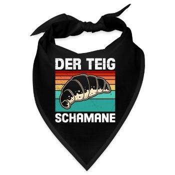 Bäcker Der Teig Schamane Backfans Backen - Bandana - Schwarz - Vorne