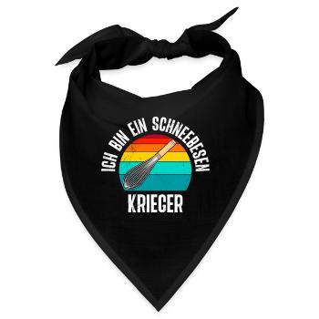 Backfans Ich bin ein Schneebesen Krieger Backen - Bandana - Schwarz - Vorne