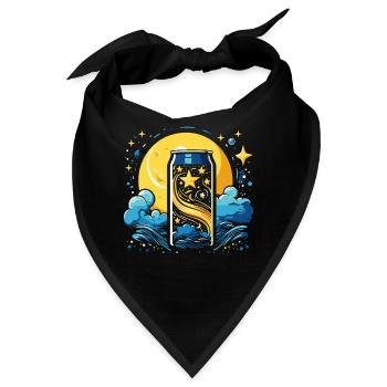 Die coolste Dose mit Sternen und Wolken - Bandana - Schwarz - Vorne