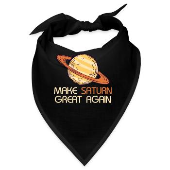 Saturn Raum Planet Sonnensystem Antike Römer - Bandana - Schwarz - Vorne