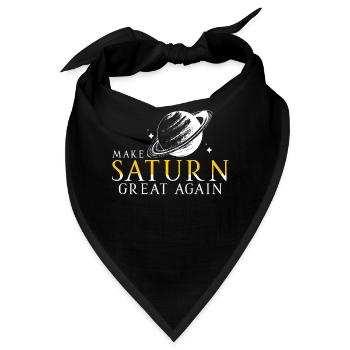 Saturn Raum Planet Sonnensystem Antike Römer - Bandana - Schwarz - Vorne