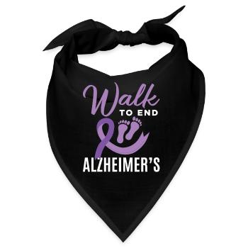 Marsch Zur Beendigung Der Alzheimer-krankheit Für - Bandana - Schwarz - Vorne