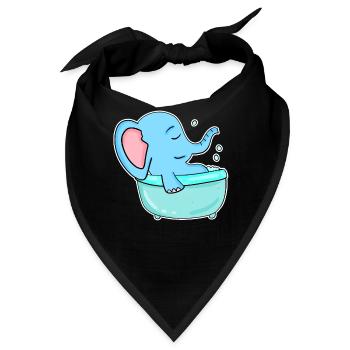 Badewanne Elefant - Bandana - Schwarz - Vorne