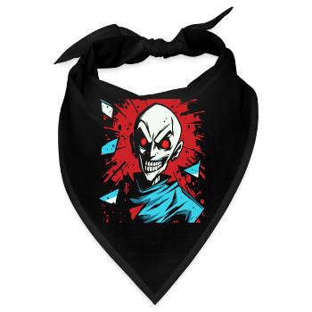 Grinsender böser Cartoon Nosferatu Vampir - Bandana - Schwarz - Vorne