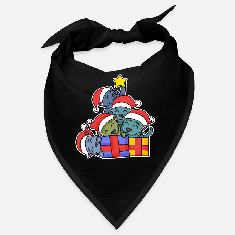 Katze Baum Weihnachten Weihnachtsbaum Bandana