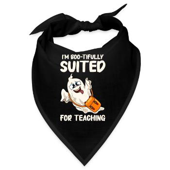 Lustige Lehrer Halloween Geschenke - Bandana - Schwarz - Vorne