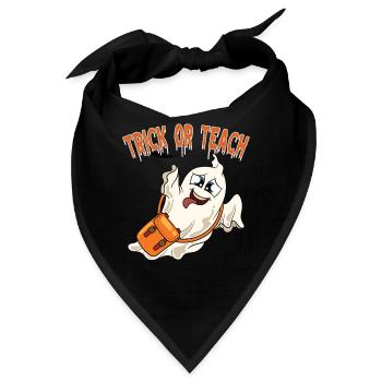 Lustige Lehrer Halloween Geschenke - Bandana - Schwarz - Vorne
