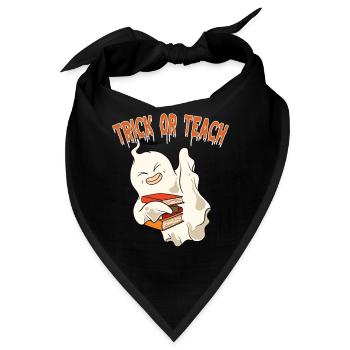 Lustige Lehrer Halloween Geschenke - Bandana - Schwarz - Vorne