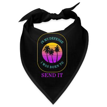 Urlaubshemd, Zu meiner Verteidigung wurde ich geboren, um zu senden - Bandana - Schwarz - Vorne