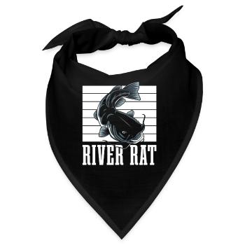 Flusshut Für Alle Welsangel-fans - Bandana - Schwarz - Vorne