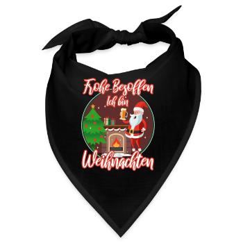 Frohe besoffen ich bin Weihnachten - Bandana - Schwarz - Vorne