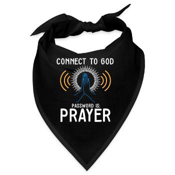 Connect to God I Love Jesus Believer Worship - Bandana - Schwarz - Vorne