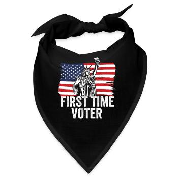 Your Vote Matters First Time Voter Political - Bandana - Schwarz - Vorne