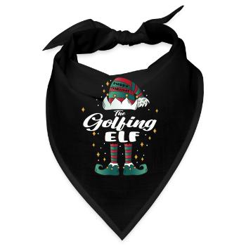 golfing Elf funny Family Christmas Weihnachten - Bandana - Schwarz - Vorne