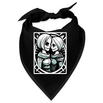 Mittelalterliche Zombie Liebende der Liebe - Bandana - Schwarz - Vorne