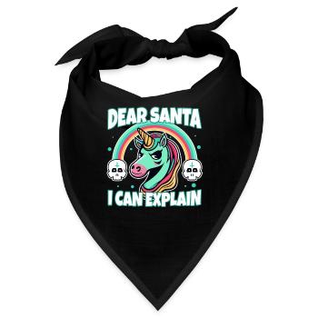 Dear santa i can explain - Bandana - Schwarz - Vorne