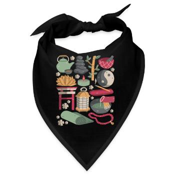 Zen Meditation - Bandana - Schwarz - Vorne