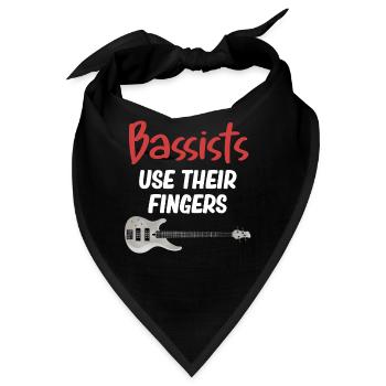 Bassisten Benutzen Ihre Finger Gitarrist - Bandana - Schwarz - Vorne