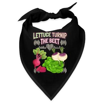 Rote Beete, Salat, Gemüse, lustiger Spruch Veganer - Bandana - Schwarz - Vorne