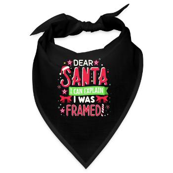 Dear santa i can explain! I was framed - Bandana - Schwarz - Vorne