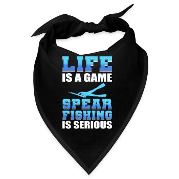 Life Is A Game Spearfishing Is Serious - Bandana - Schwarz - Vorne