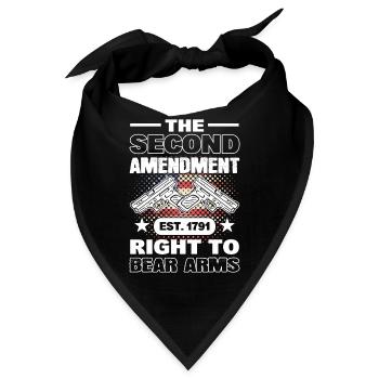 The Second Amendment Est. 1791 Right To Bear Arms - Bandana - Schwarz - Vorne