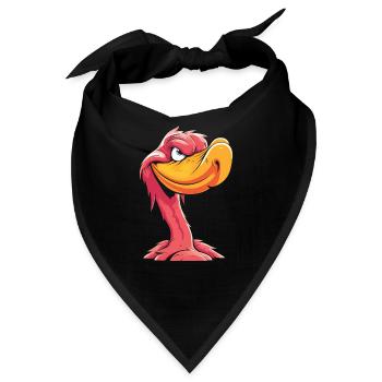 Flamingo Witzig - Bandana - Schwarz - Vorne