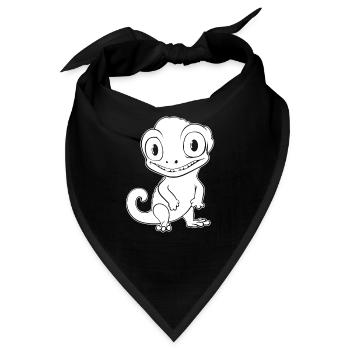 Chameleon Chamäleon Lächeln - Bandana - Schwarz - Vorne