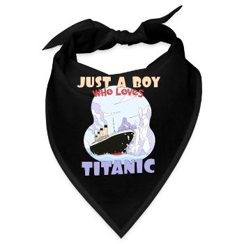 Titanic Ship Boys, die die RMS Titanic einfach lieben - Bandana - Schwarz - Vorne