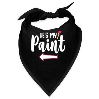Meine Farbe Meine Leinwand - Paar Matching - Bandana - Schwarz - Vorne
