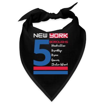 New York City Fünf Bezirke lieben die New Yorker Bronx - Bandana - Schwarz - Vorne