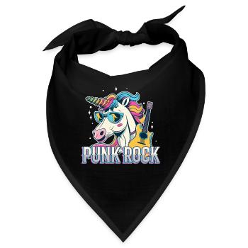 Punk Rock Unicorn - Bandana - Schwarz - Vorne