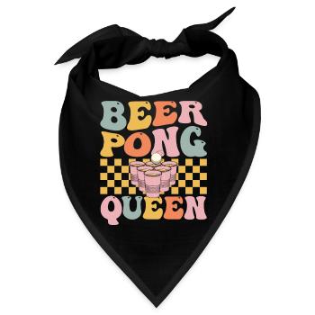 Groovy Beer Pong Girl Player Trinkspiel - Bandana - Schwarz - Vorne